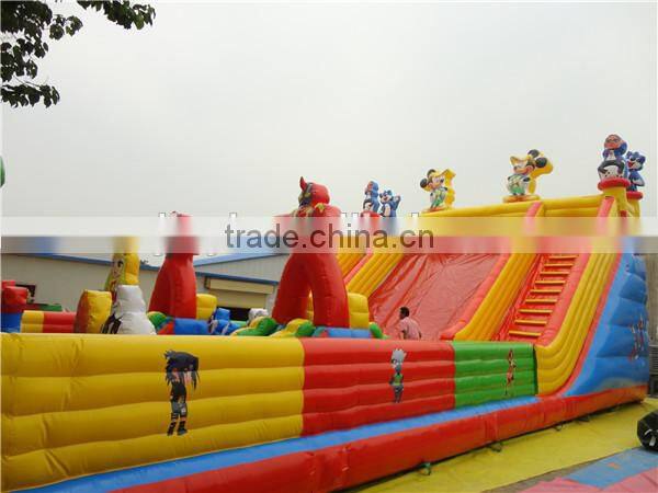 Used commercial inflatable jumping castle with slide