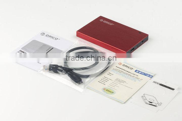 2.5" Portable HDD Enclosure with data write protected function and tool free(Aluminum Alloy)