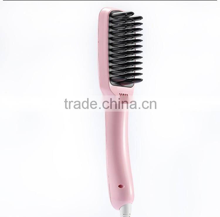 2 in1 Anion Straight Comb Auto LCD Brush Hair Straightener Iron Straightening Irons Negative Ions Hair Straight Brush