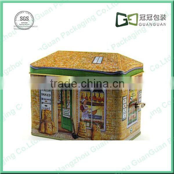 Kids Gift Boxes Union Flag Tinplate Music Box for cookie