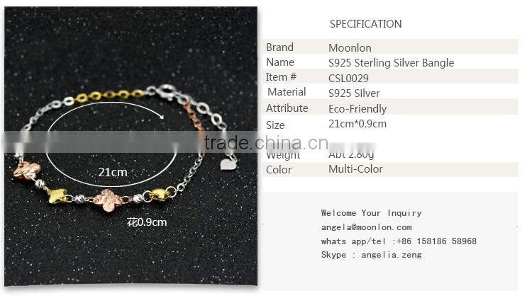 Wholesale low price mens bangles, gilt jewelry with base material of S925 sterling silver