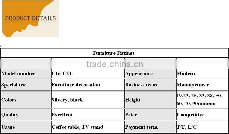 lcd stand fittings, glass furniture plastic accessories