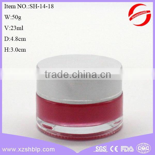 30g 50g frosted cosmetic glass jar or glass bottle for horse oil with cap