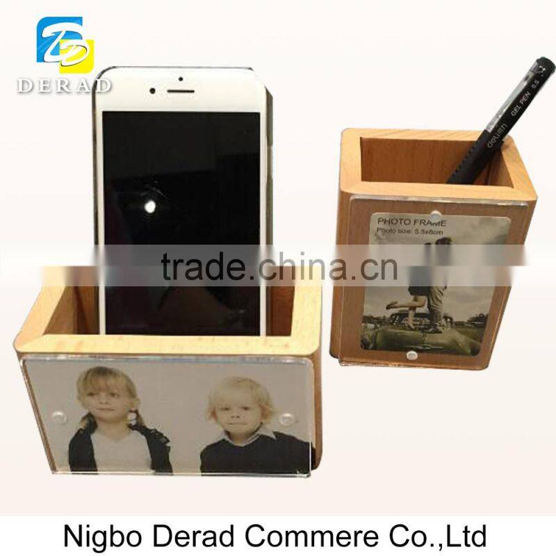 Magnetic Pen Holder with Acrylic Photo Frame