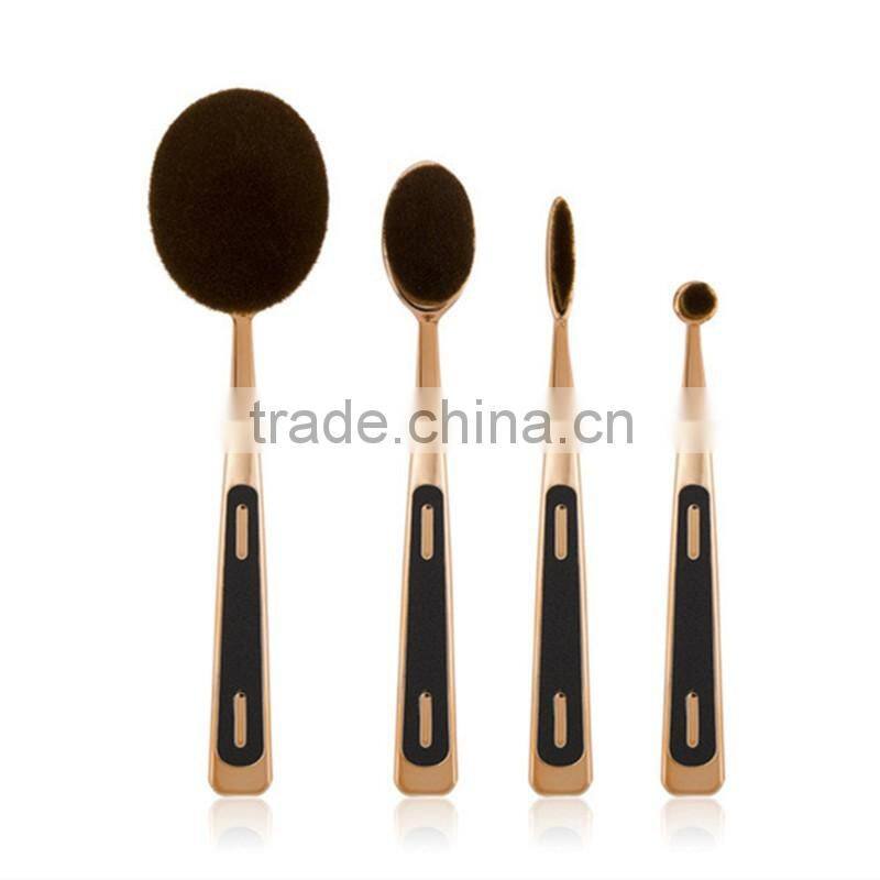 New arrival 4pcs oval makeup brush set christmas gift for girls