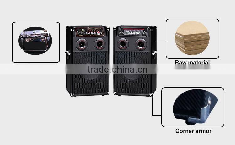 Hot Sell 2016 DJ Sound Box With Disco Light 2.0 Stereo Powerful Wooden Speaker