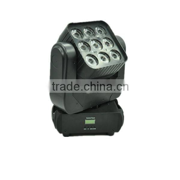 9*12W RGBW Matrix led moving head rgbw wash light