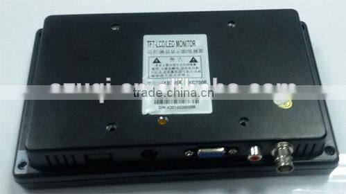 7'' material lcd monitor with VGA , CVBS , Audio input