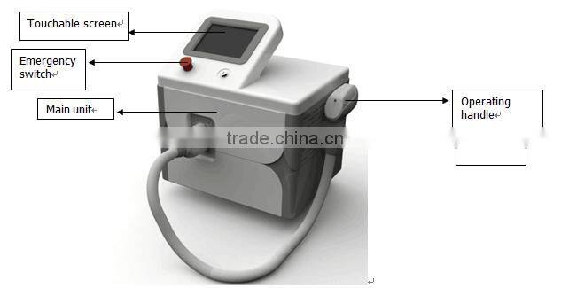 2016 MIcro channel 808nm diode laser hair removal beauty machine