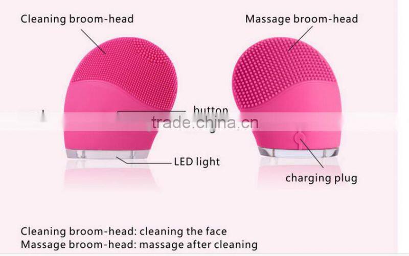 silicone facial cleansing brush