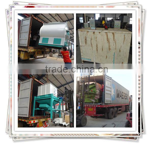 0.5 T/H double shafts paddle type horizontal animal feed mixer