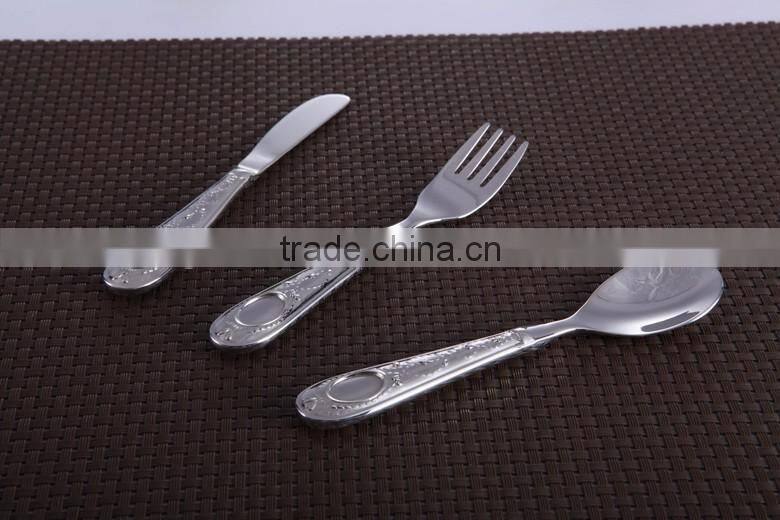 CSGO Beautiful Four Piece Quality Child's Stainless Steel Cutlery Set, knotted cutlery set