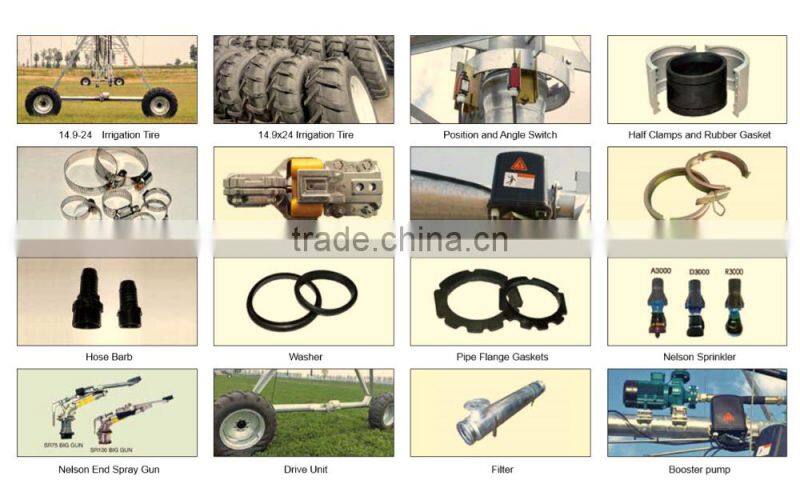 2017 yulin four whlee linear move rotating pivot irrigation machine with diesel and pump