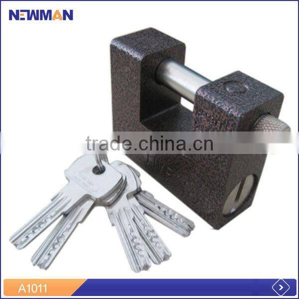 84mm titanium plated and nickle plated rectangular door lock