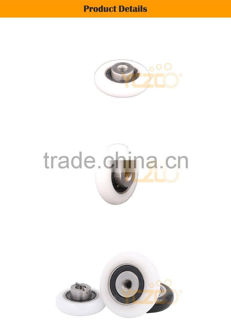 Circular arc shower door rollers nylon