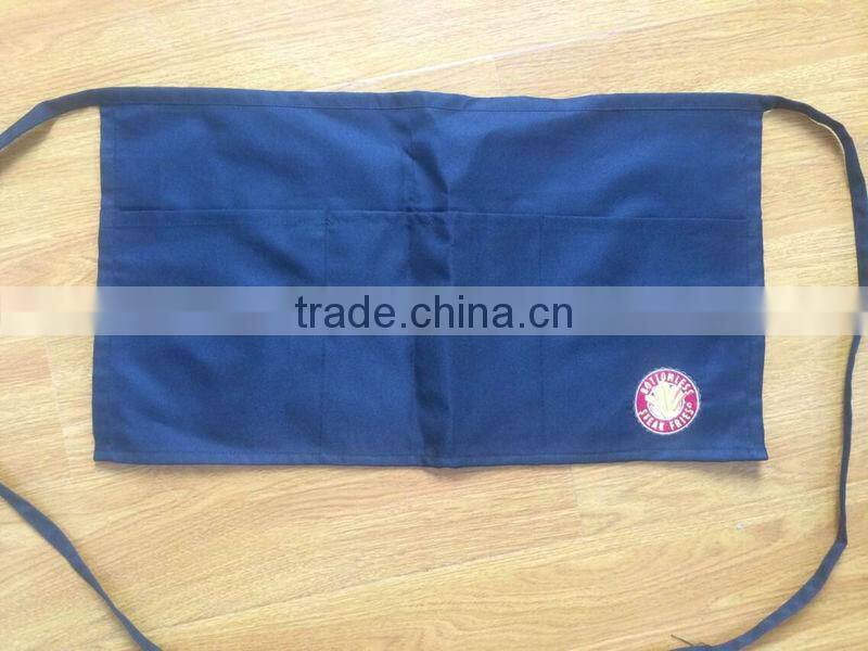 2017 hot selling high quality 100% twill cotton half waist apron