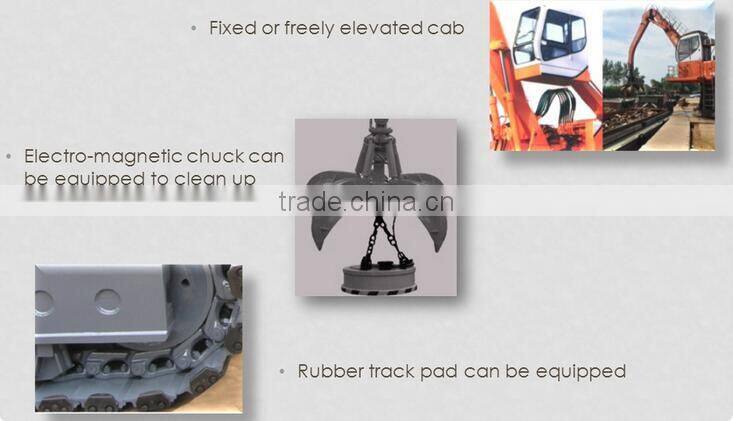 20ton hydraulic electric material handler grabbing excavator