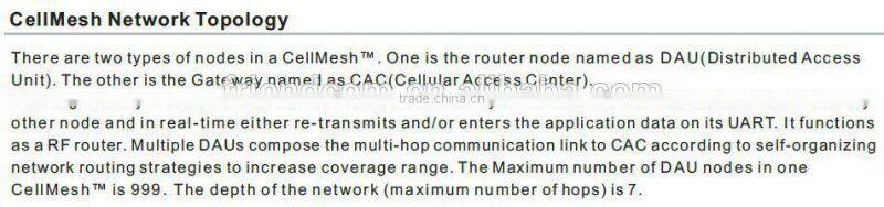 RF control RF transceiver module with Mesh network for energy meters