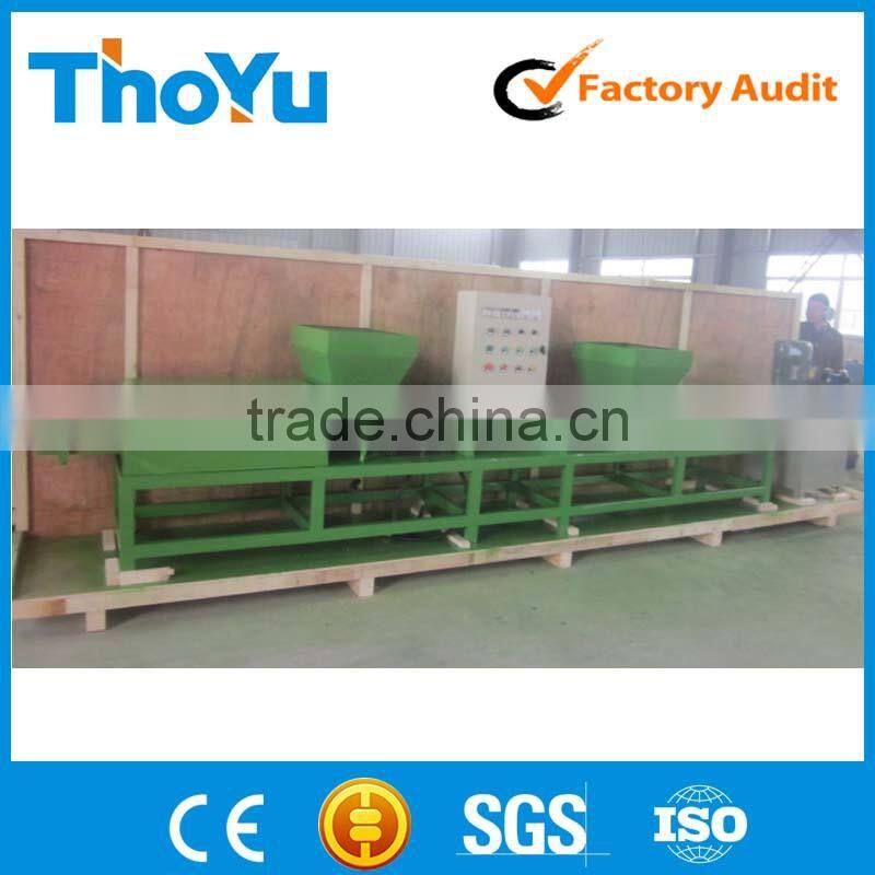 Hot-press wood pallet block machine