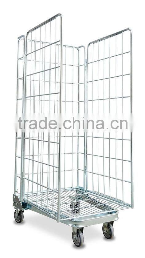 mobile pipe open wire roll cage carts