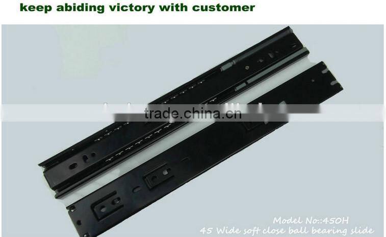 three-fold slow close ball bearing guide slide