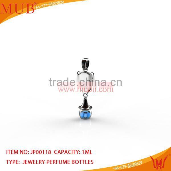 Latest Fashion Cross Shape Glass Jewelry Perfume Necklace Bottle