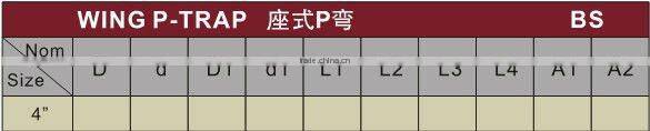 UPVC wing p-trap DIN/BS /UPVC p-trap /PVC p-trap