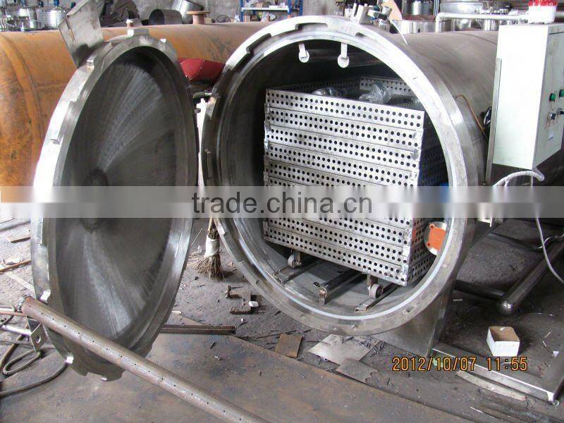 stainless steel retort autoclave with 1000L capacity PLC control retort autoclave