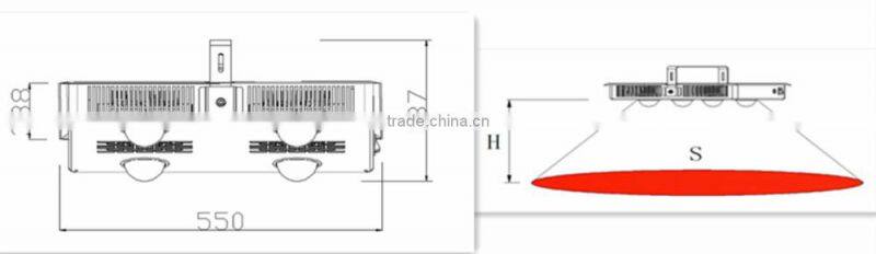 600 watt led grow light with aluminium reflector lamp shade