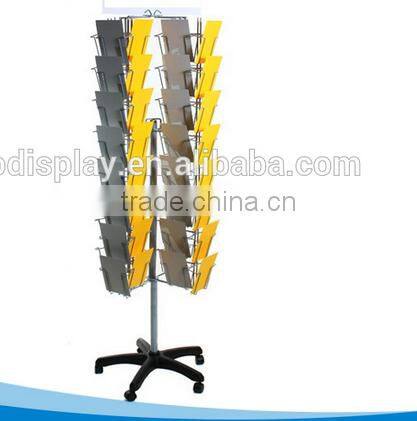 96 Pockets Metal Greeting Card Wholesale Floor Display Spinner Racks