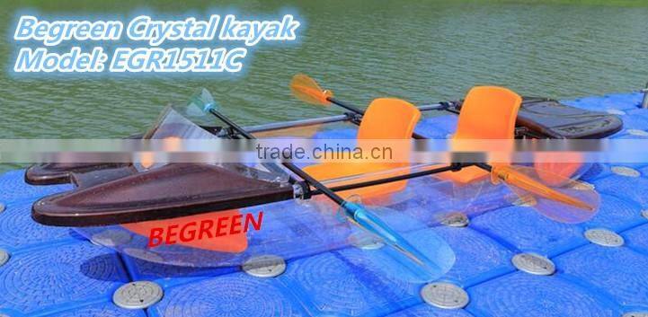 plastic crystal clear bottom boat polycarbonate dinghy transparent kayak