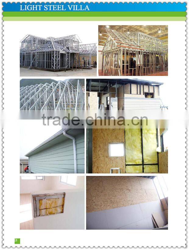 Quick installation luxury light steel structure villa