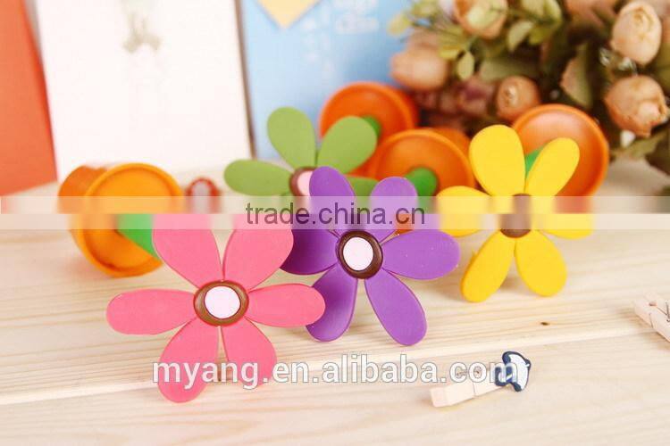 Whloesale Promotional silicone flower ball pen with pot ,advertising ball pen