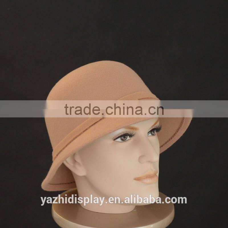 Realistic female wig making head mannequin and for hat display
