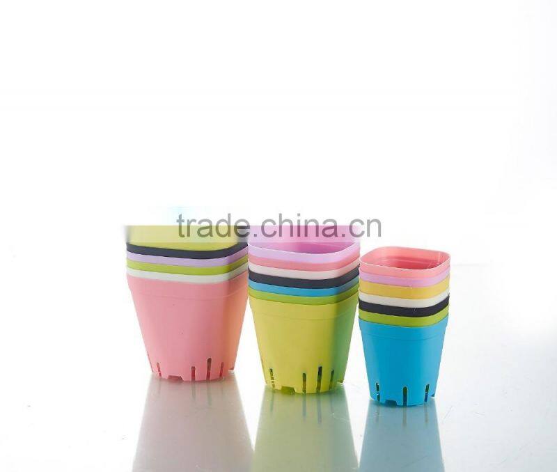 Plastic Square Pots for Plants Colorful Color-Large Size