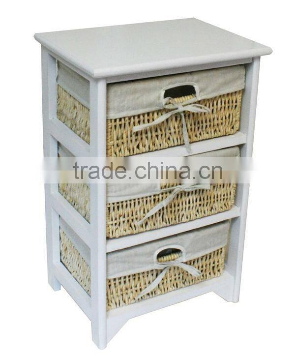 Small natural willow wooden cabinet with handle wholesale