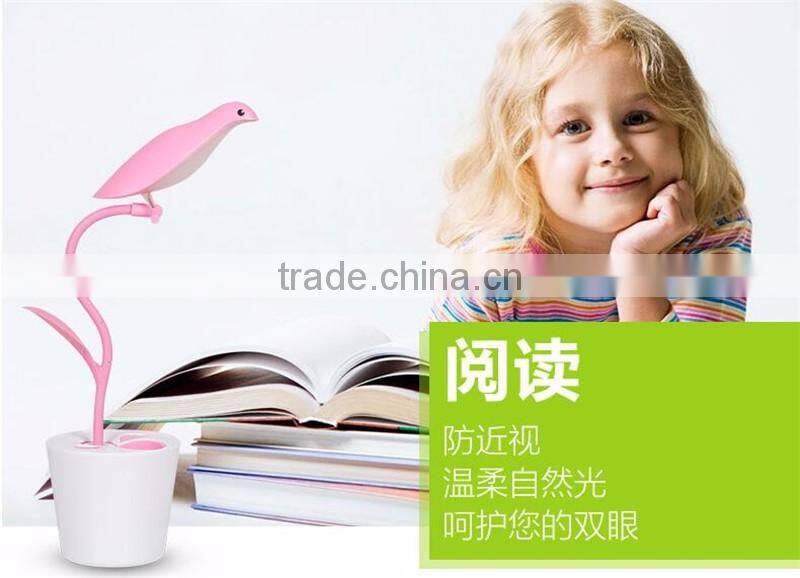 Simple Free Bird Lamp LED small table lamp bedroom bedside Foldable USB Rechargeable Lamps