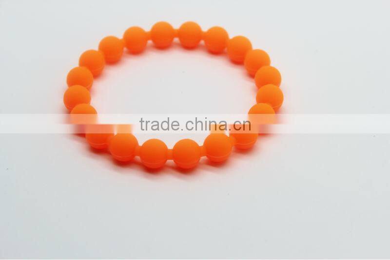 glow silicone bead bracelet silicone bracelet