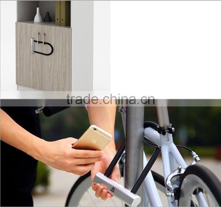 Newest intelligent security Bicycle lock Ultrasonic tire lock keyless electric U-lock