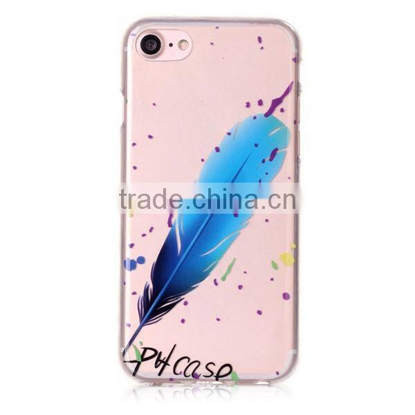 Custom design TPU soft phone case for iphone7, IMD technology phone case,IMD back cover for iphone7
