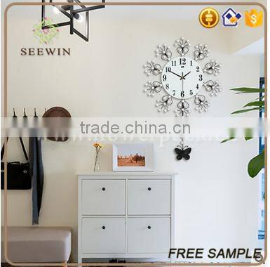 new design mute hanging wall clock decoration