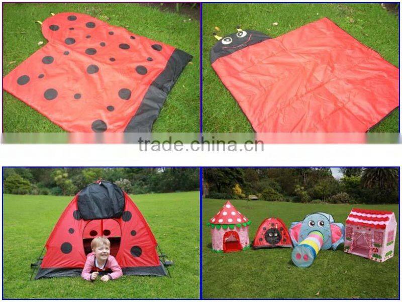 Lovely ladybird play tent with sleeping bag children kids camping play set