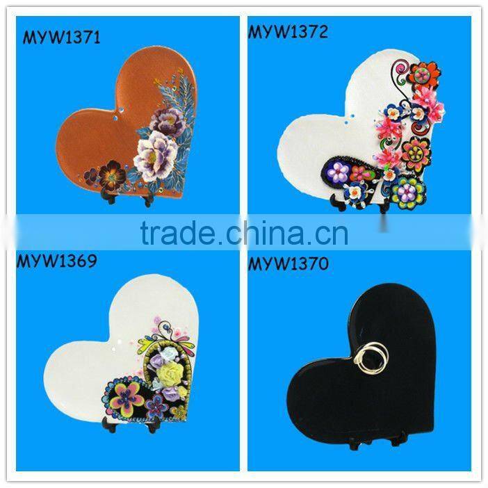 necklace ring holder ring catcher heart shaped ceramic favor wedding cute ring holder