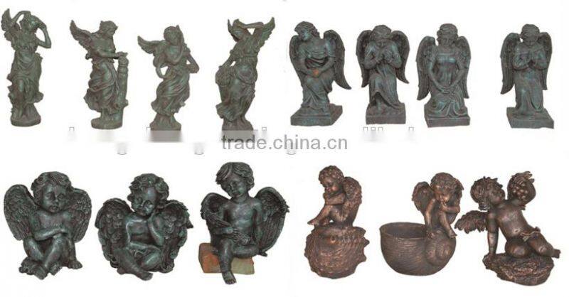 Garden Cast Iron Little Angel Statues