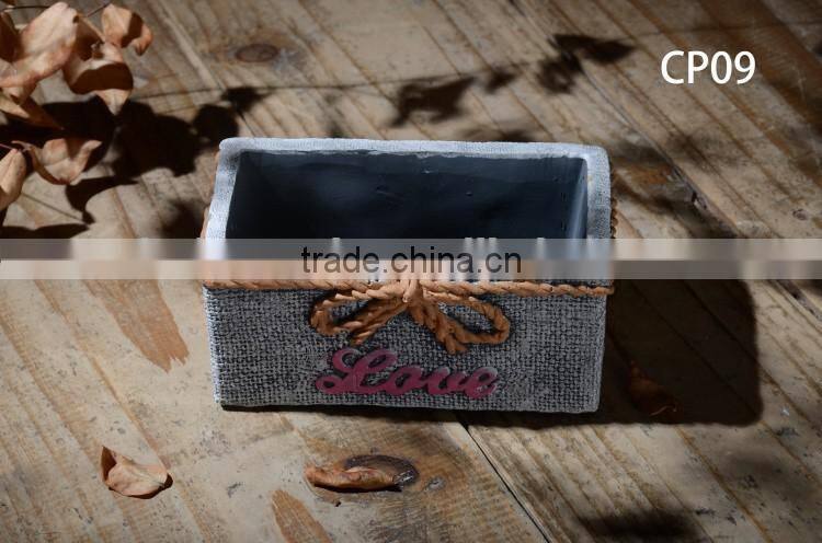 Factory wholesale cement decorative garden plant pots indoor