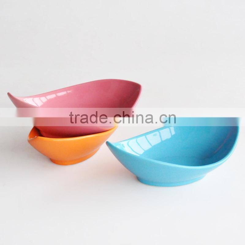 Pretty Tree Shape Snack Plate in Porcelain with Funny Decal