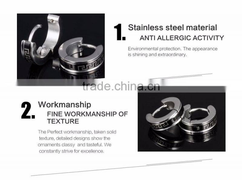 Stainless steel earrings jewelry wholesale hoop earring silver