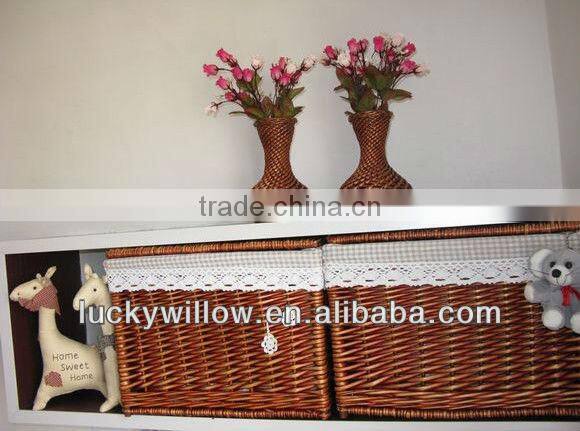 factory directly mini wicker basket drawers made from half willow