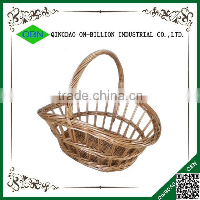 Hand woven willow wicker wedding fruit basket for decoration