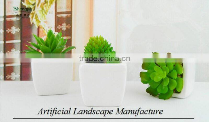 artificial green mini plants for office decoration